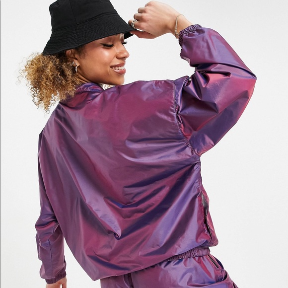 New Nike washed woven festival jacket in purple and pink ombre - Picture 3 of 8